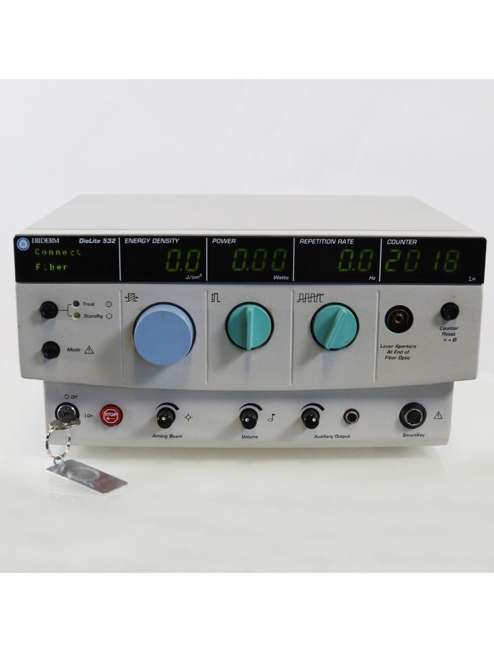 Iridex Iriderm Diolite 532 nm KTP Laser Console w/2 Fiber Handpieces 500um 700um