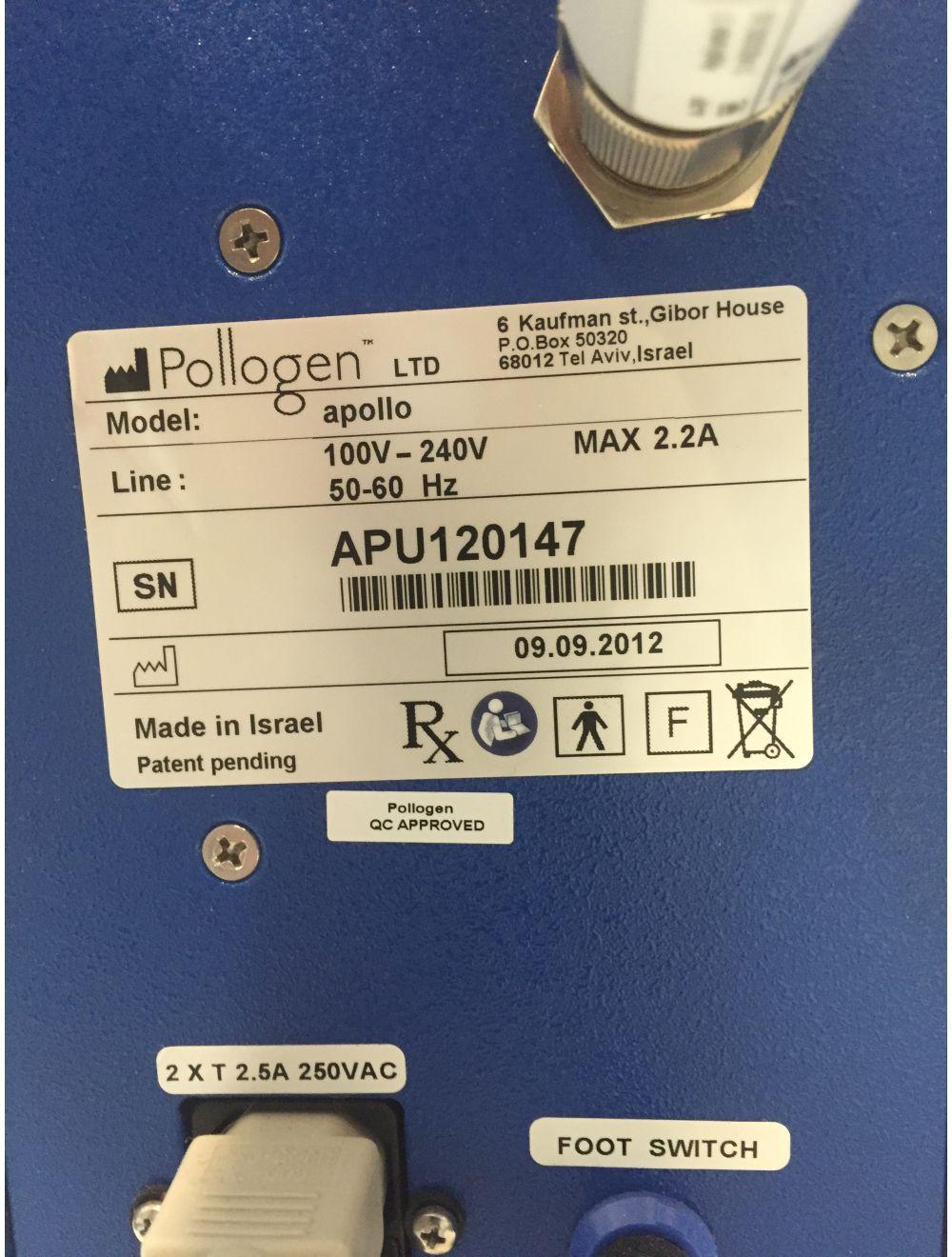 2012 Pollogen Apollo Tripollar RF Skin Tightening Radio Frequency Tri Polar