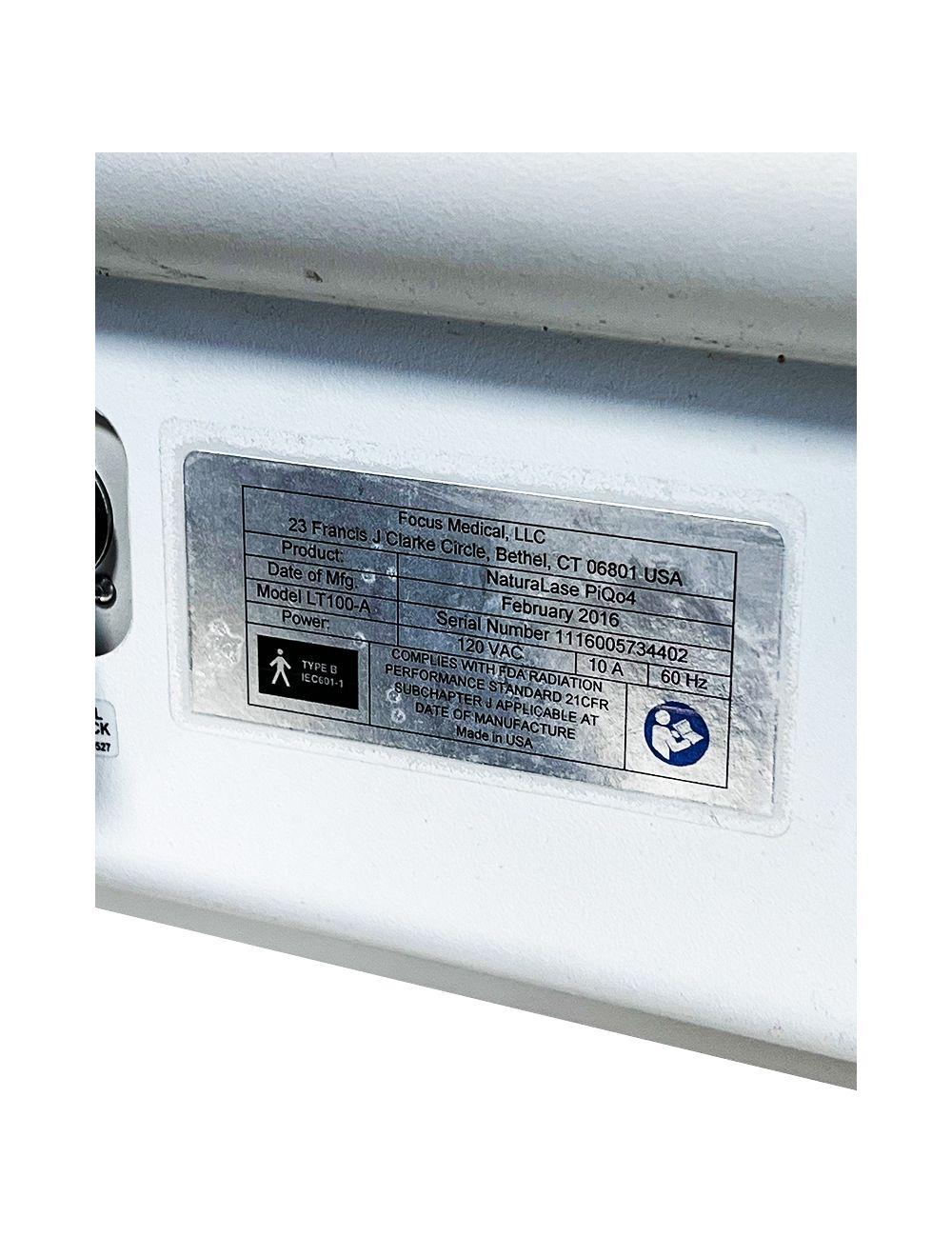 2016 Lumenis NaturaLase PiQo4 Q-Switched Tattoo Laser Removal System LT-100A