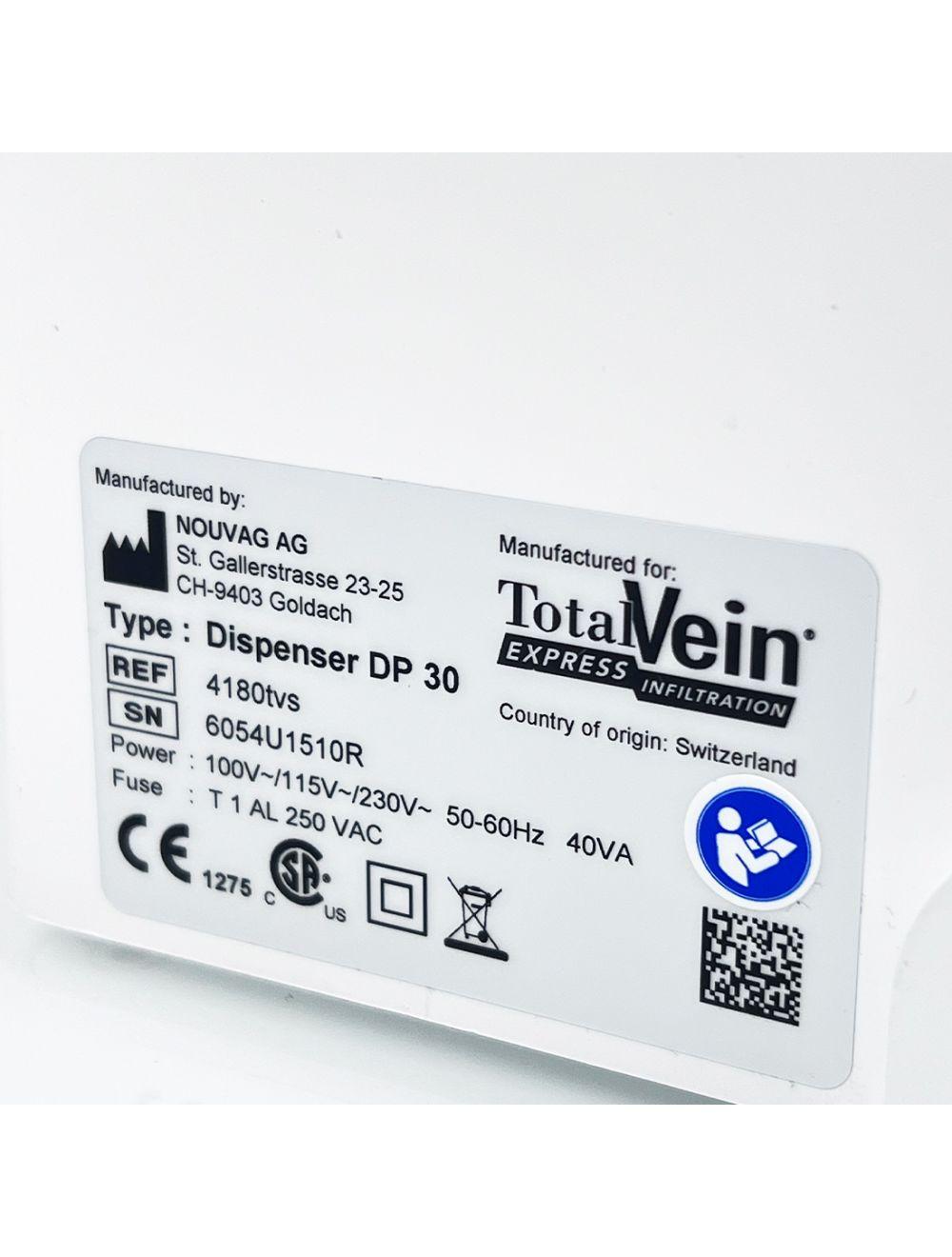 Nouvag AG TotalVein Dispenser DP 30 Infiltration Pump 4180tvs