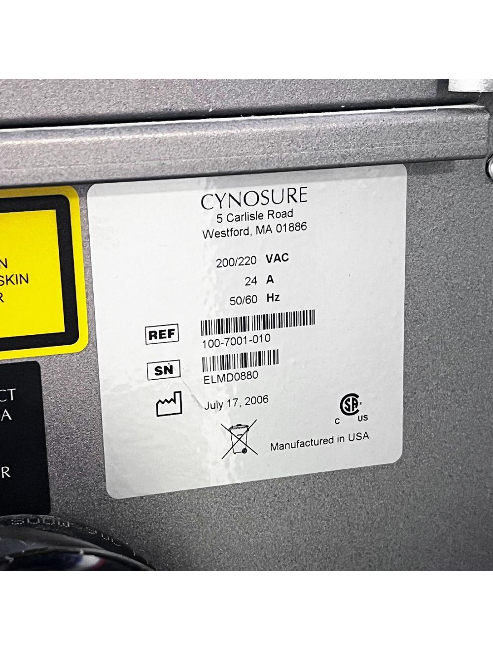 2006 Cynosure Apogee Elite Laser 755 1064 nm Alex Nd YAG Hair Removal Lesions