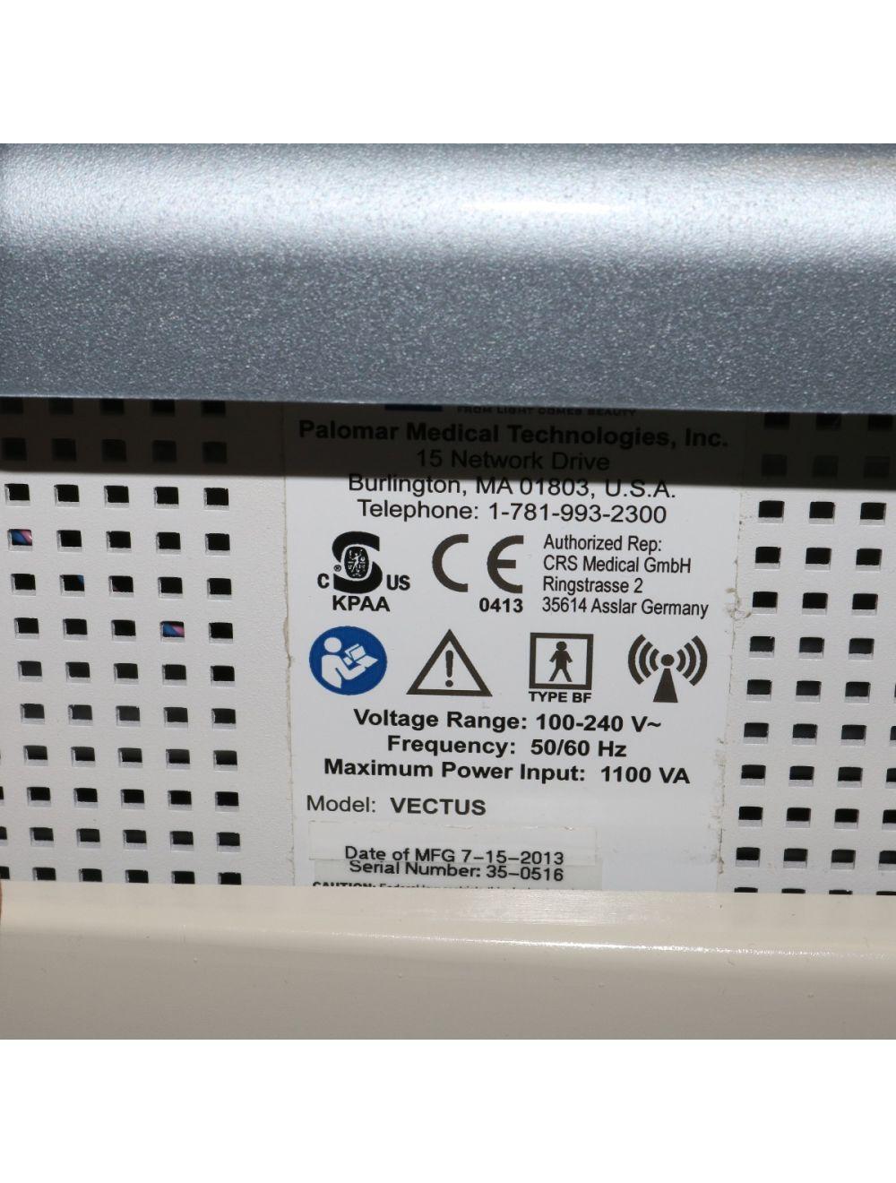 2013 Cynosure Palomar Vectus 810nm Diode Hair Removal Diode Laser System