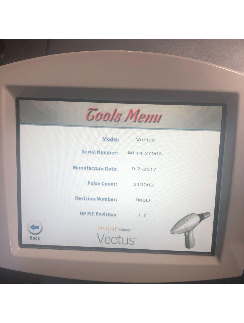 2013 Cynosure Palomar Vectus 810 nm Diode Skintel Hair Removal Laser System