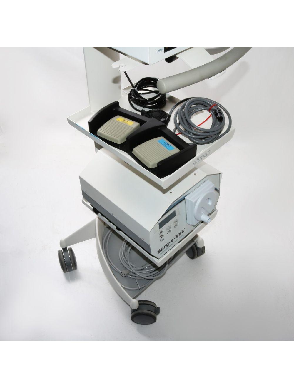 Ellman Pelleve S5 RF Generator + Surg-E-Vac Smoke Evacuator System &amp; Cart