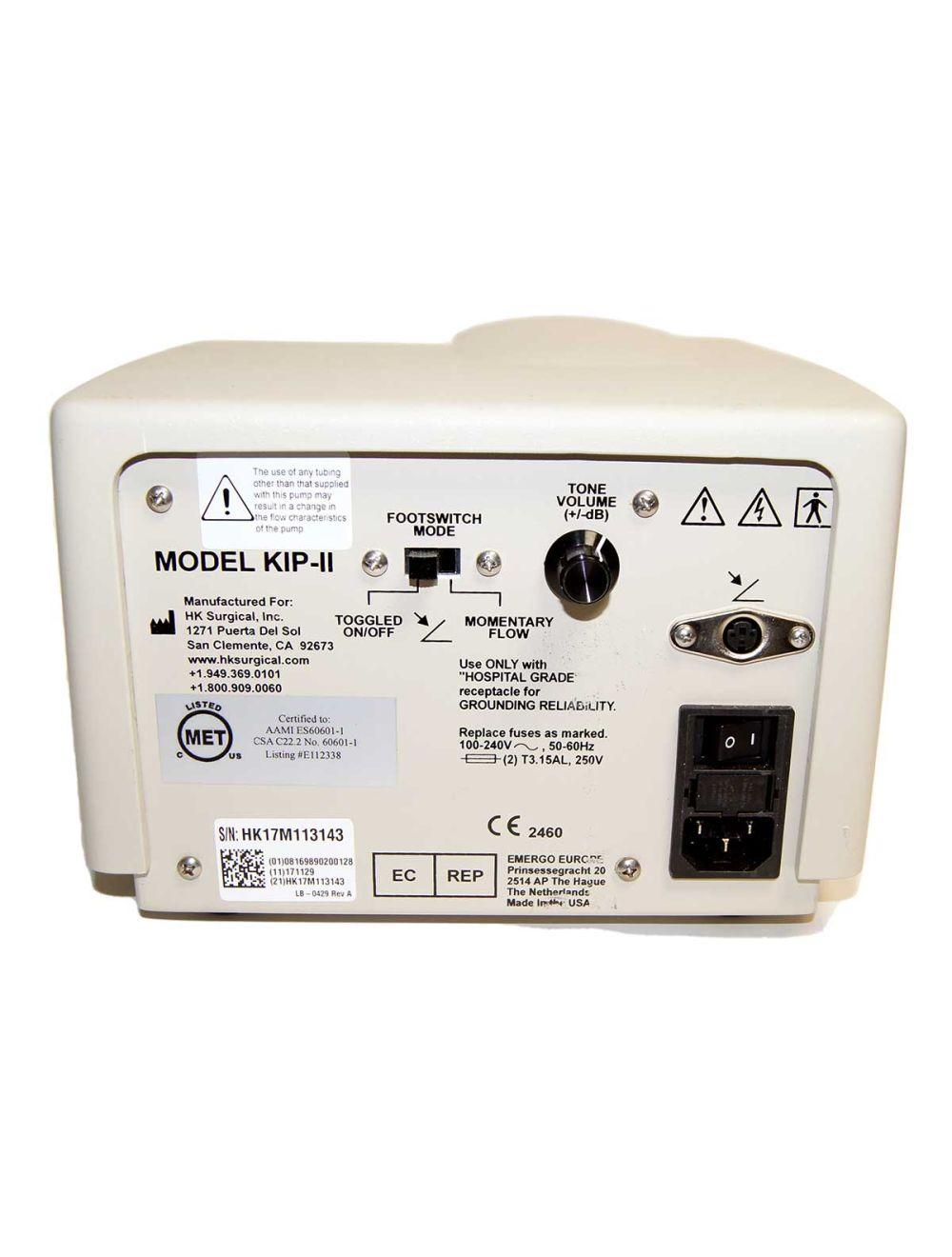 HK Surgical Klein Infiltration Pump KIP-II Tumescent Anesthesia Delivery System