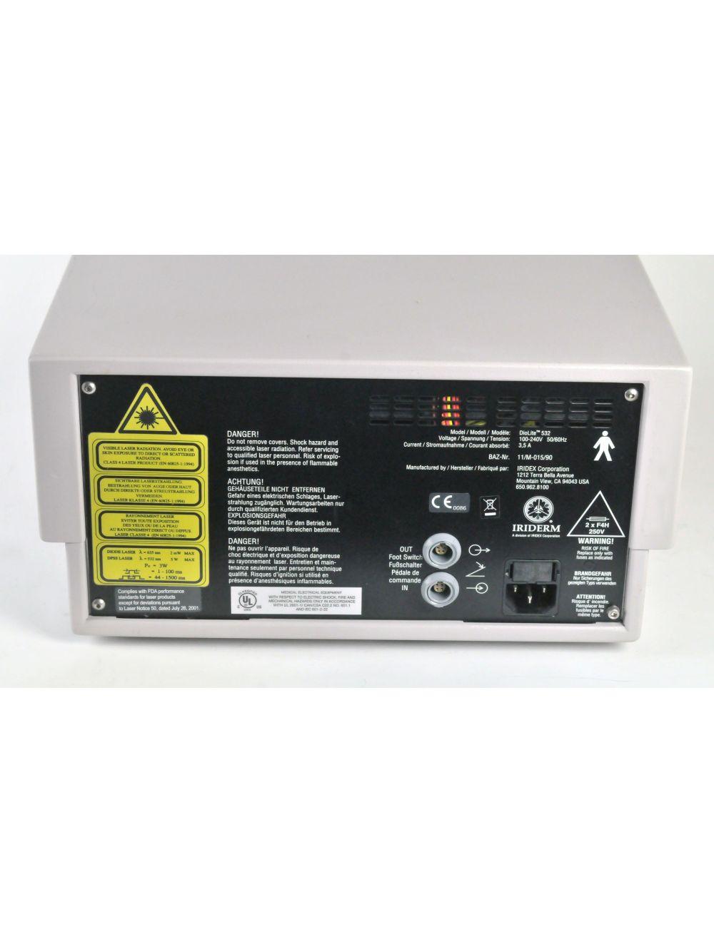 Iridex DioLite 532 KTP Diode Laser Vascular Pigmented Lesion Pumped Dio Lite