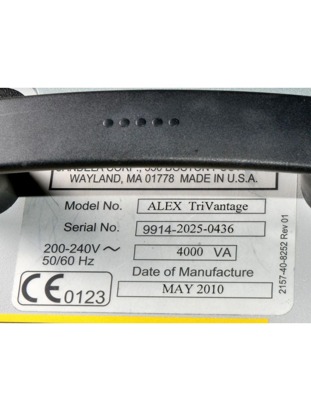 2010 Candela ALEX TriVantage Q-Switched 532nm Nd:YAG Tattoo Removal Laser System