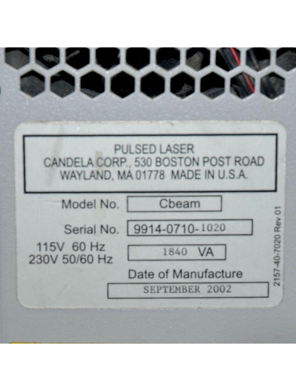 Candela CBeam Pulsed Laser C-Beam Pulsed Dye Psoriasis Scar Treatment 585nm 2002