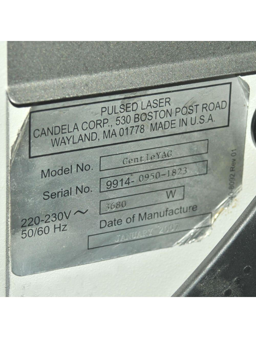 2007 Candela Mini GentleYAG Nd YAG Laser Hair Removal Skin Rejuvenation Lesions