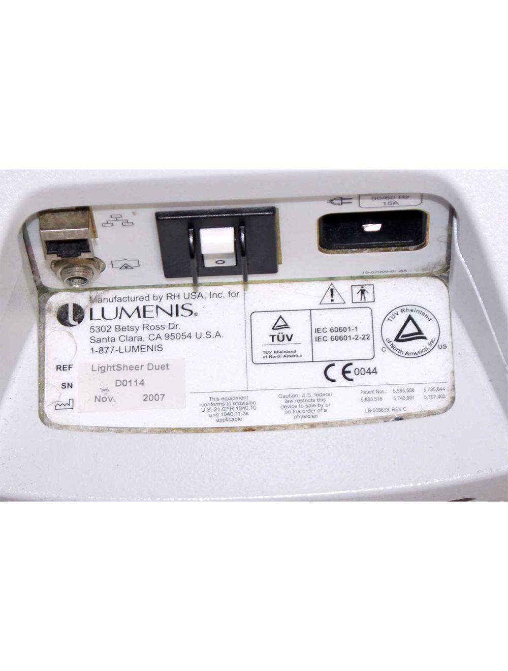 2007 Lumenis LightSheer Duet Laser System 810nm Diode HS and ET Hair Removal