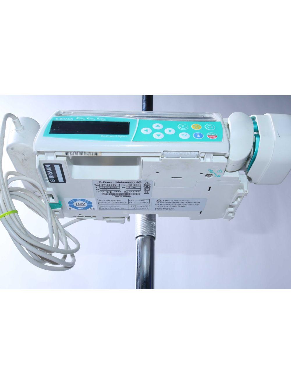Braun Perfusor Space Syringe IV Infusion Pump w/ Pole Battery & Cable 8713030U