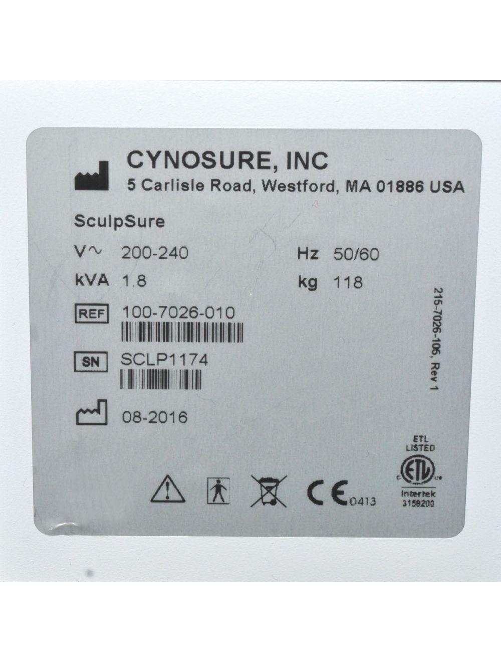 2016 Cynosure SCULPSURE Diode Laser NonInvasive 1060 Body Sculpting Contouring