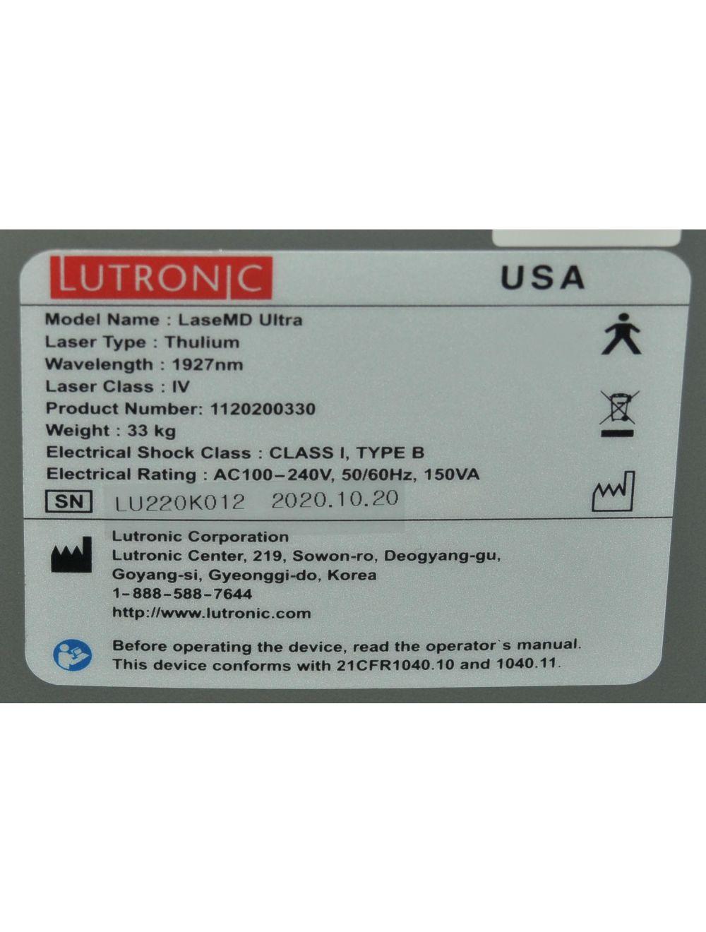 2020 Lutronic LaseMD ULTRA Fractional Laser Wrinkles Skin Resurfacing Acne