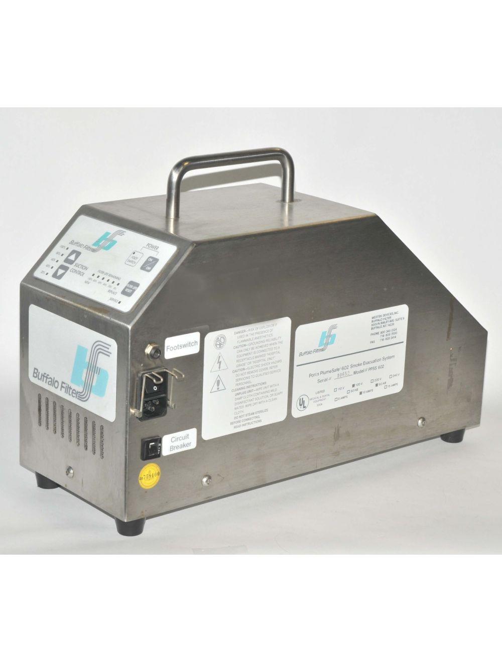 Buffalo Filter Porta PlumeSafe Surgical Smoke Evacuation PPSS 602 Plume System