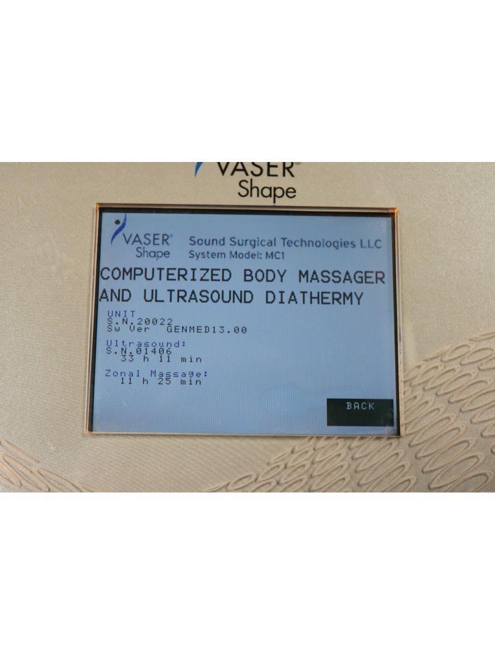 2010 Sound Surgical Vaser Shape MC1 Ultrasound Body Massage Cavitation Diathermy