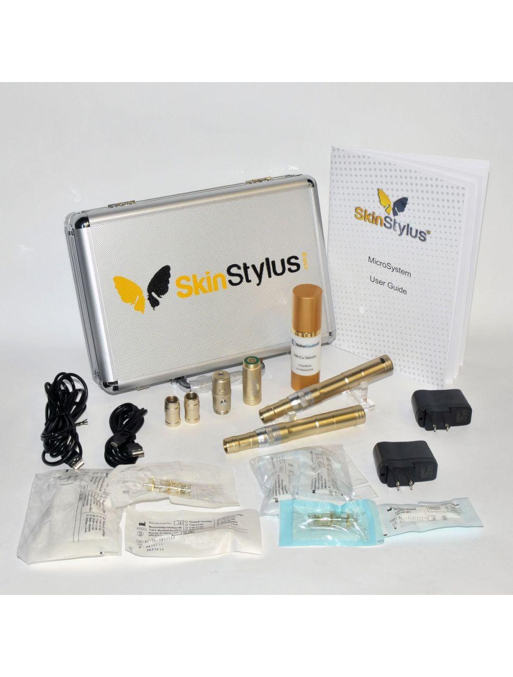 SkinStylus Gold Microneedling Professional Kit Collagen Skin Stylus 2 Pen Demo
