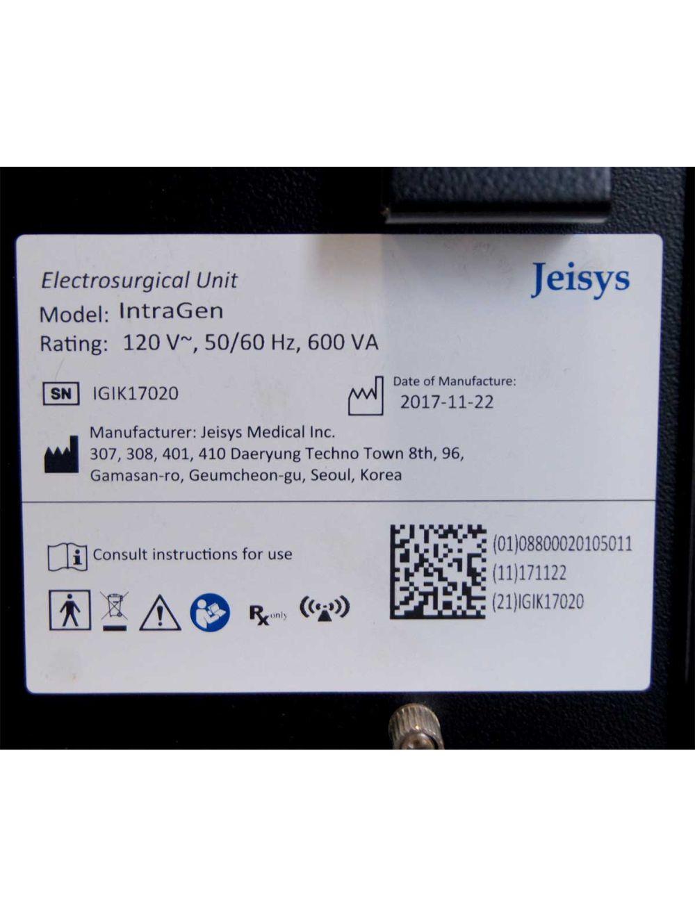 Jeisys IntraGen Electrosurgical Unit Radio Frequency Skin Tightening RF Intergen