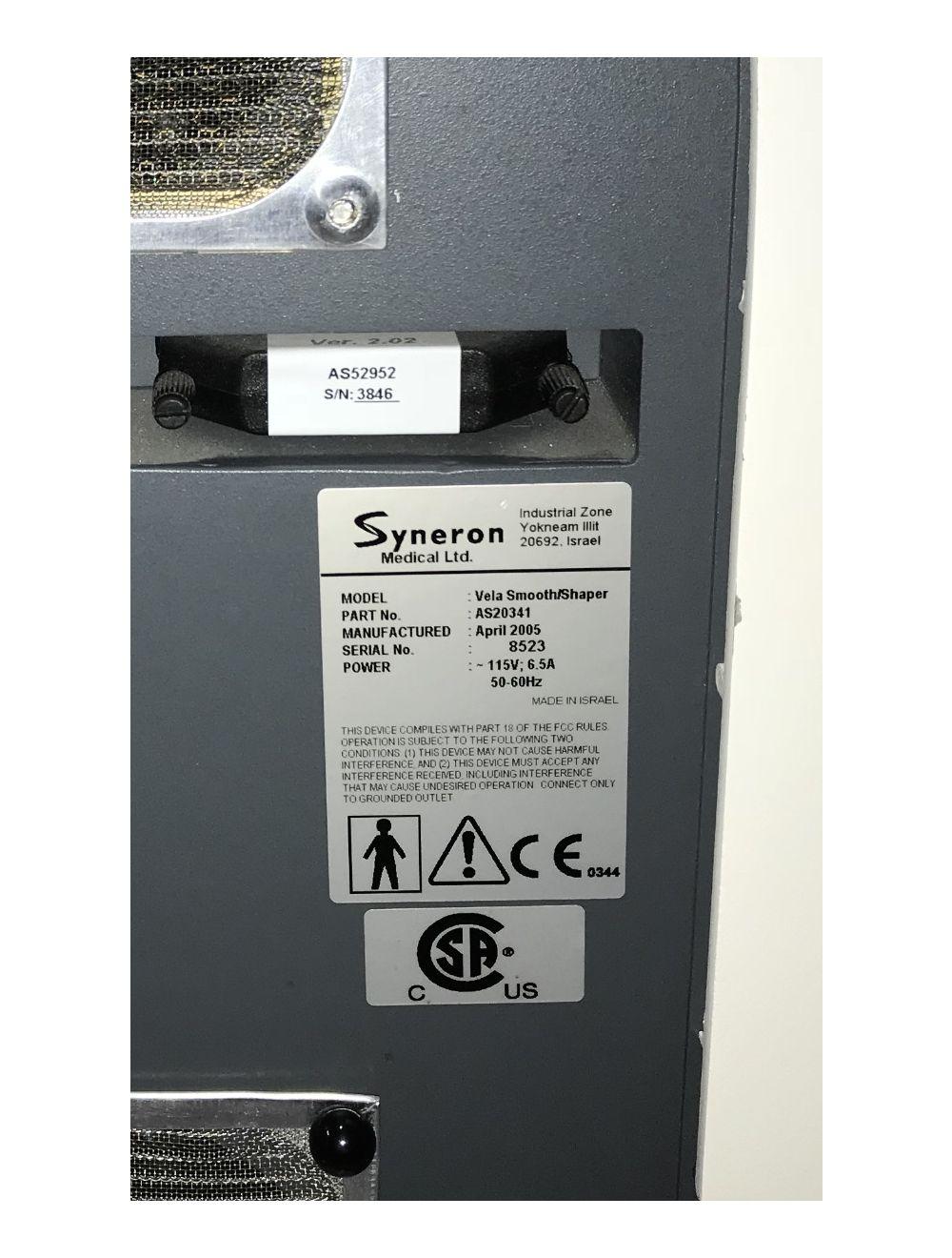 2005 VelaSmooth Syneron Body Shaping Infrared RF Laser Cellulite Vela Smooth