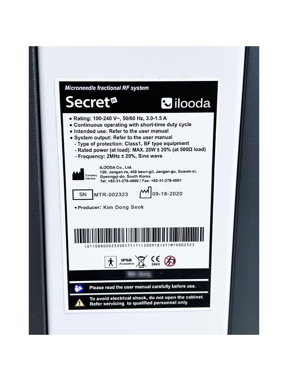 Cutera SecretRF Skin Microneedling Fractional Revitalization Resurfacing 2020