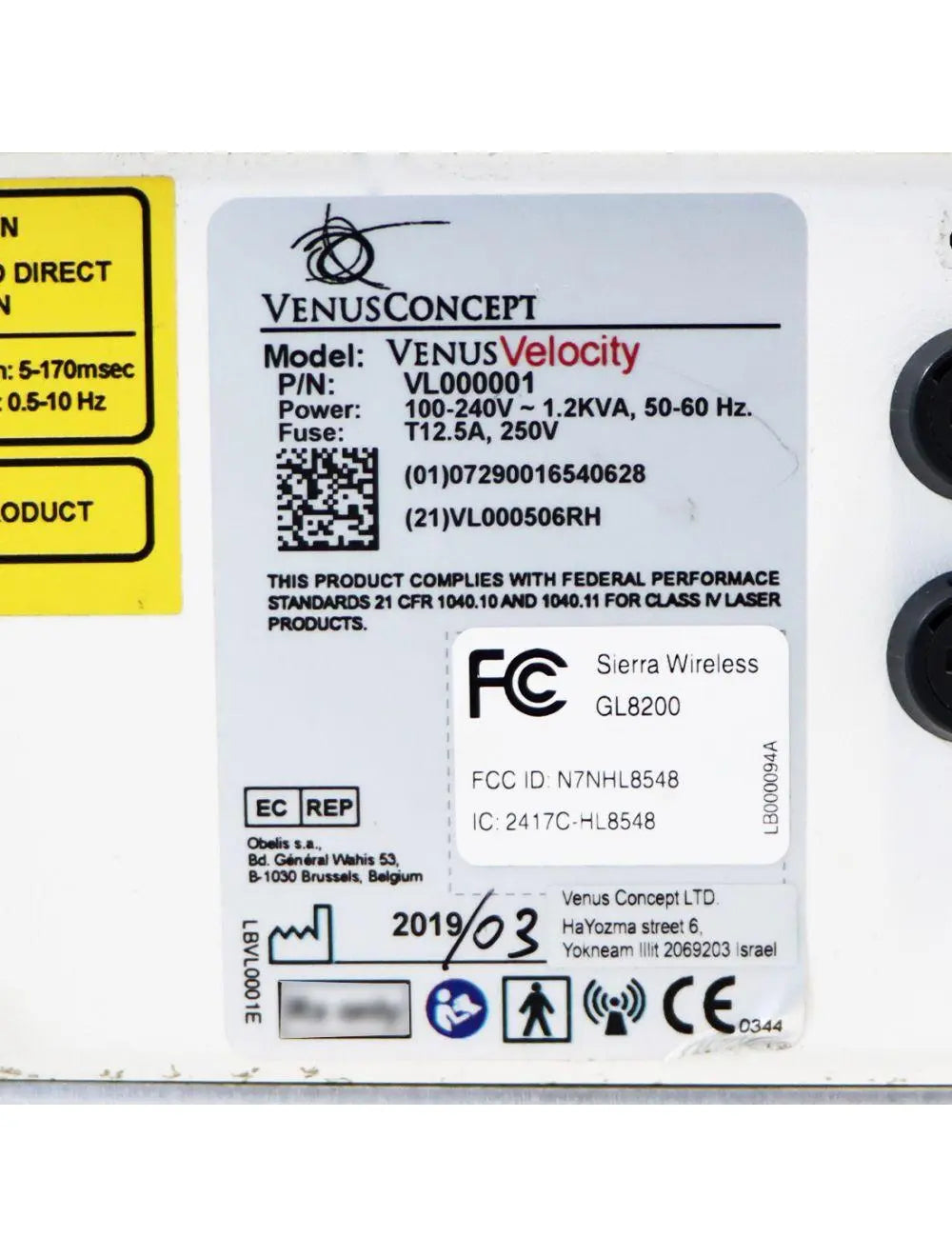 2019 VenusConcept Venus Velocity 800nm Diode Hair Removal Laser Concept 2 Guides Venus