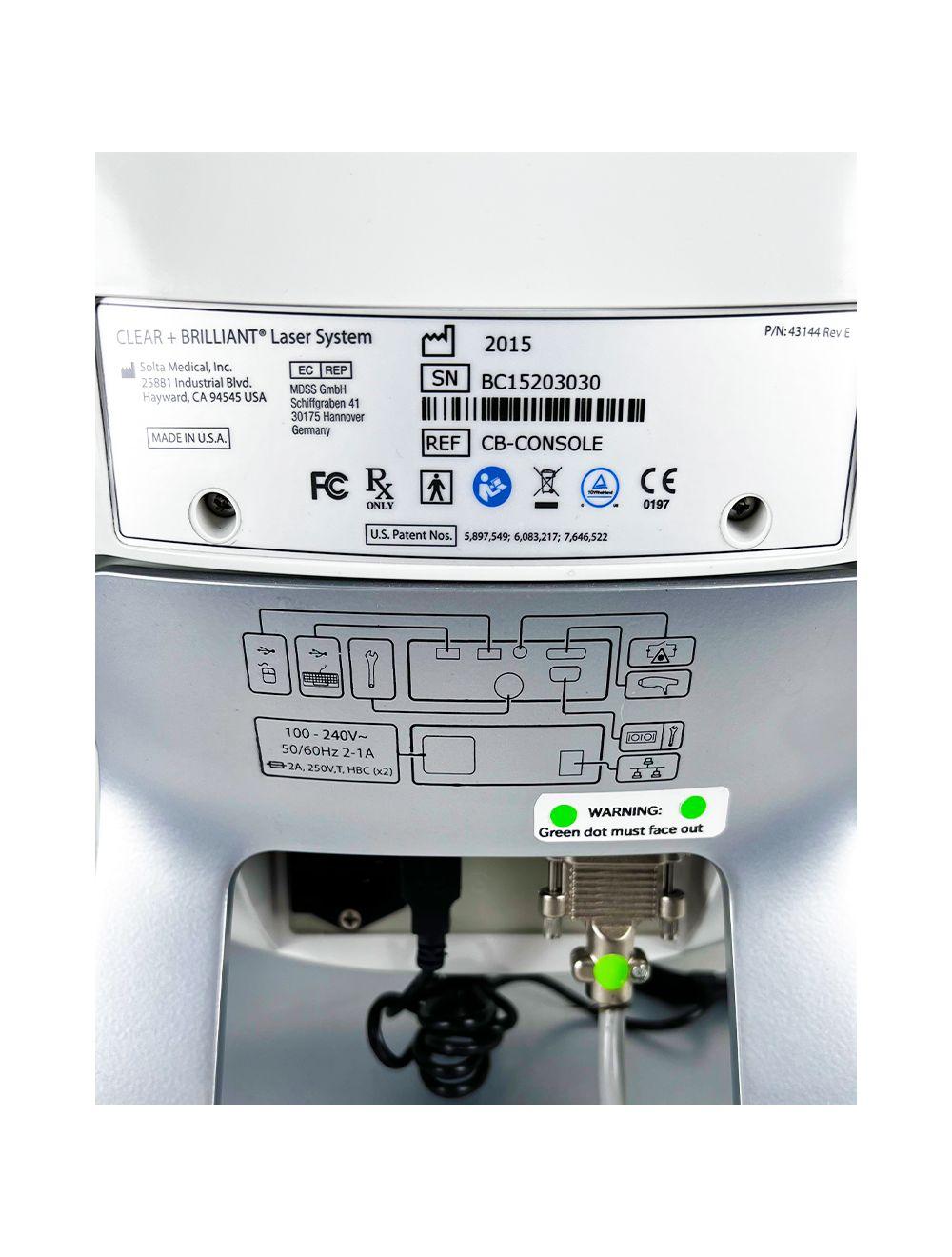 2015 Solta CLEAR & BRILLIANT 1440nm Diode Permea Fractional Laser Winkle System