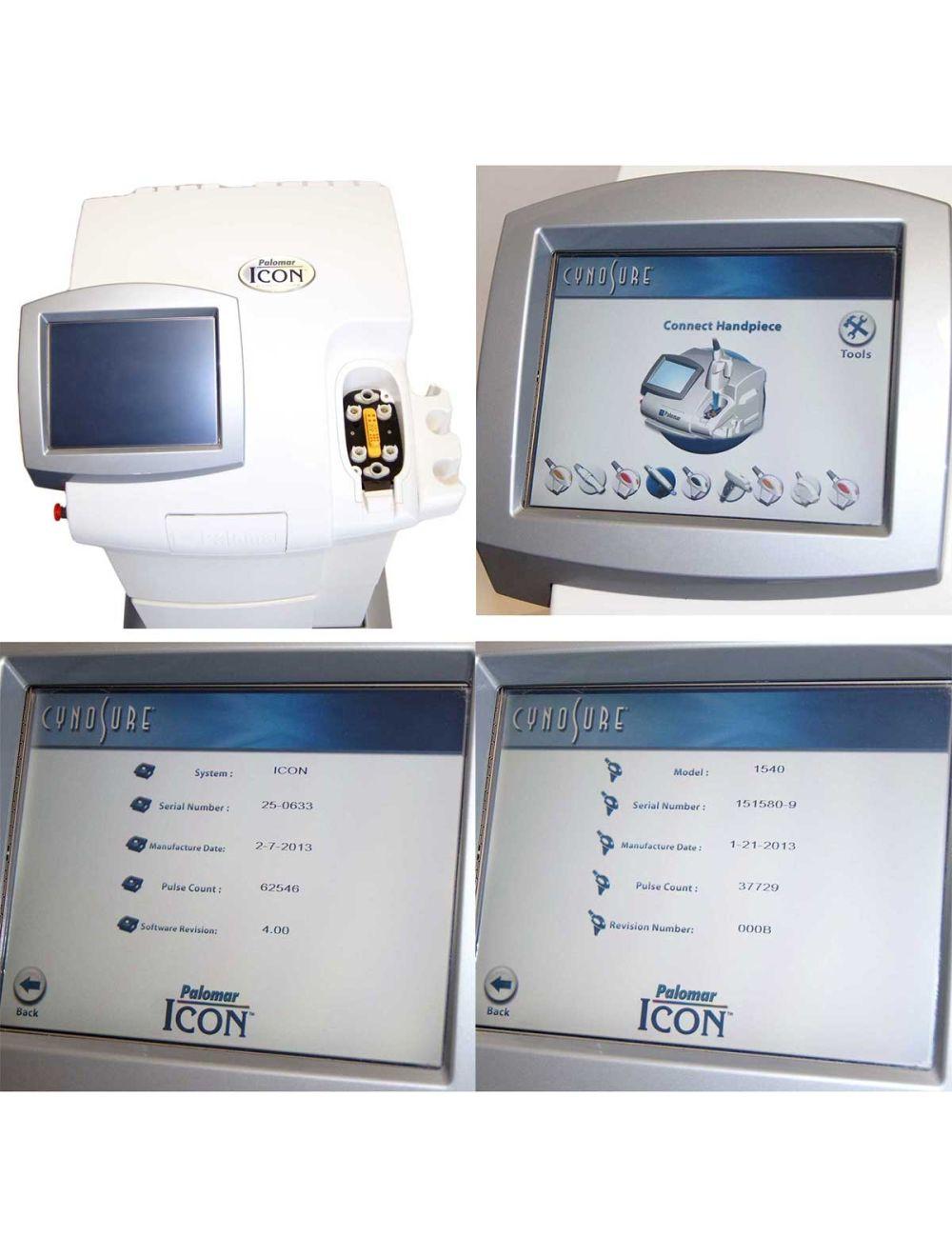 2013 Cynosure Palomar Icon IPL Acne Scar Skin Hair Removal System MaxG 1540 2940
