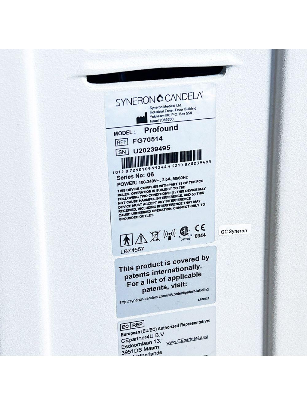 2020 Syneron Candela Profound RadioFrequency Microneedle Wrinkle Skin Tightening