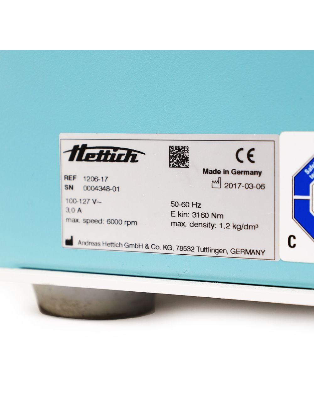 2017 Hettich Arthrex ACP Autologous Conditioned Plasma Blood Centrifuge 1206-17