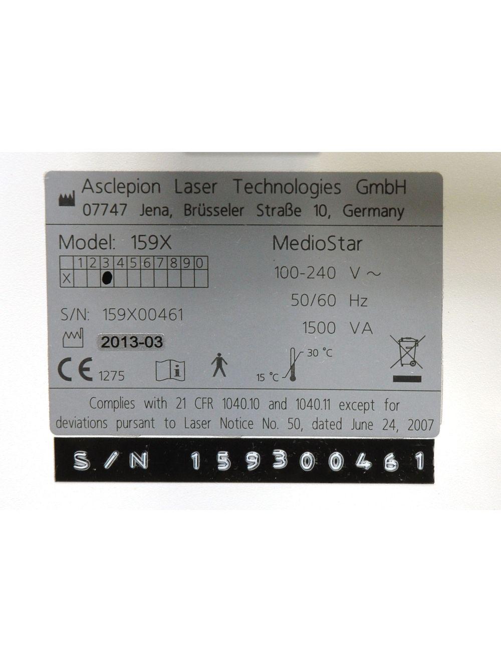 2013 Asclepion MedioStar NeXT Diode Laser System 810nm Hair Removal HR NXT 159X