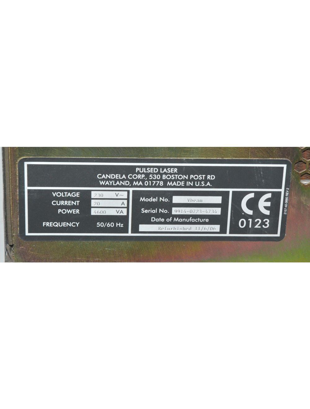2006 Candela VBeam Laser Pulsed Dye Acne Wrinkles Vascular V Beam 595 nm