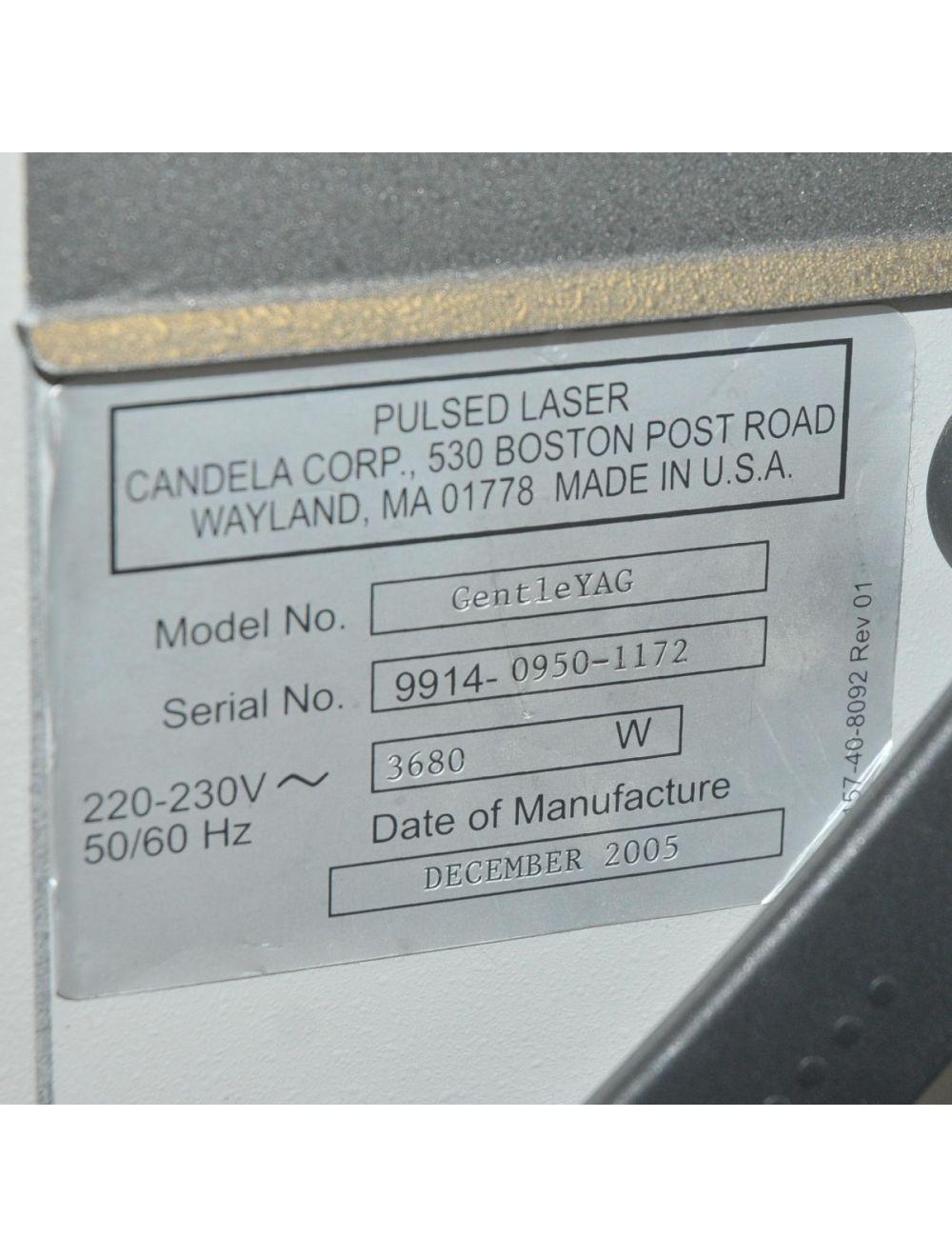 Candela GentleYAG Laser 1064 Hair Vein Removal 2 HPs VR HR Gentle YAG 2005