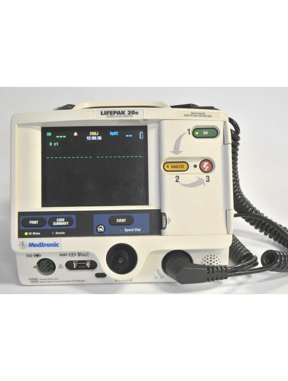 Medtronic LIFEPAK 20e Defibrillator Monitor Portable APEX Sternum Paddle Printer