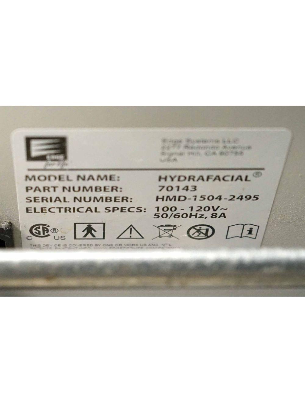 2015 Edge Systems Hydrafacial Hydradermabrasion Patient Skin Treatment MD