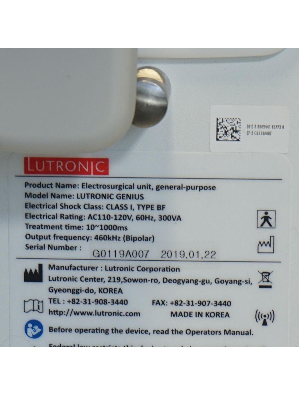 2019 Lutronic Genius Radio Frequency Microneedle Skin Rejuvenation Acne Wrinkles