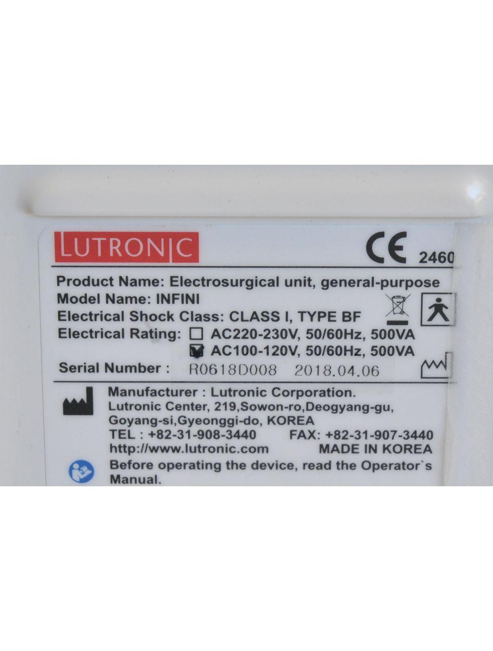 2018 Lutronic Infini Radiofrequency Fractional Microneedle Skin Rejuvenation RF