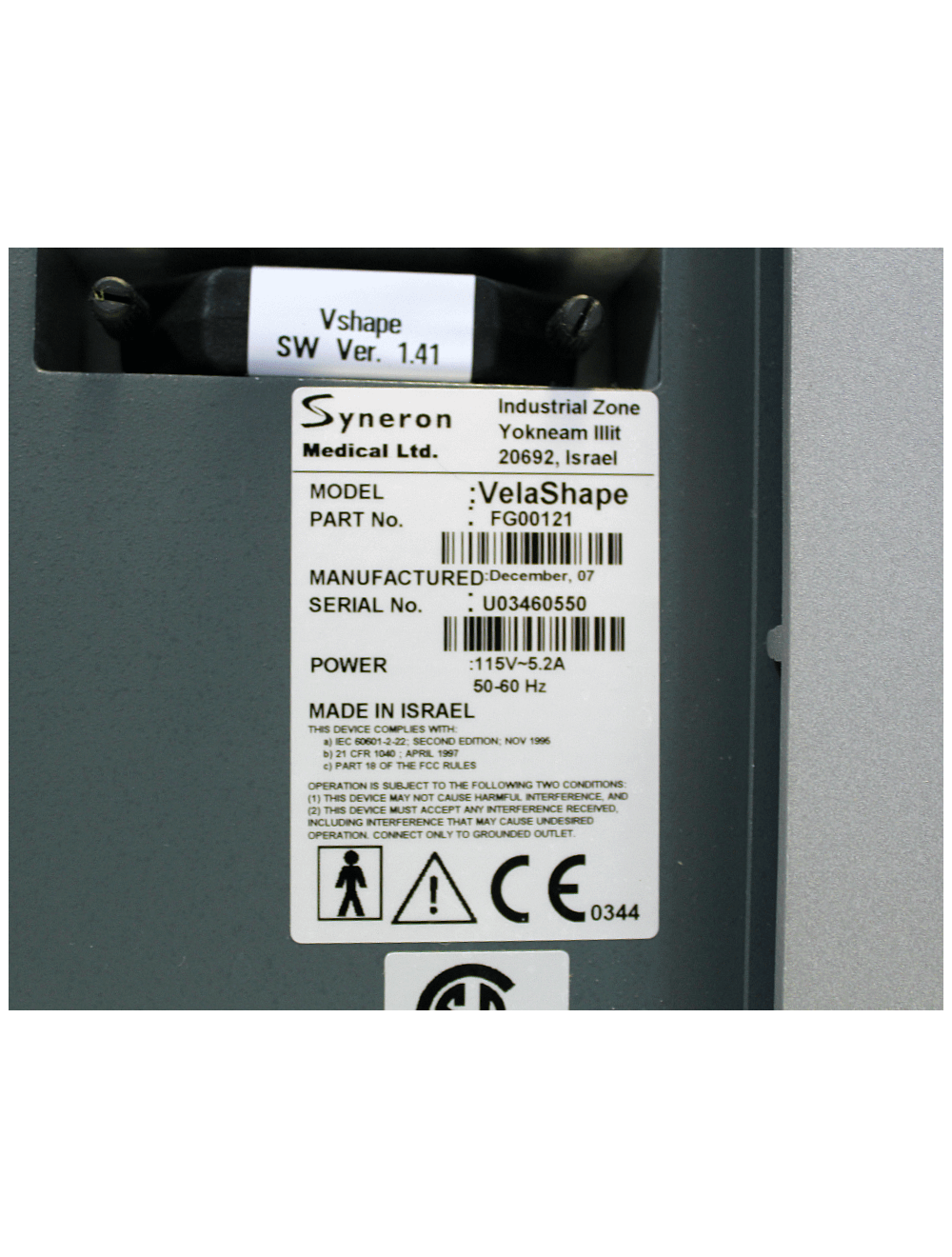 Syneron VelaShape Dual Connector 2007 - 2 HandPcs Cellulite Bod111