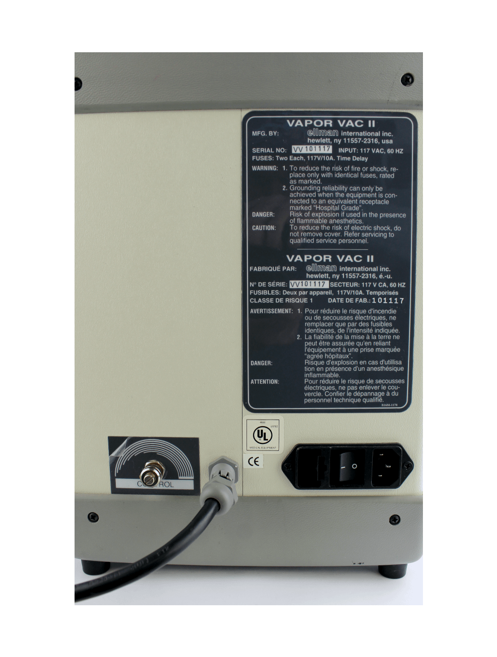 Ellman Vapor VAC II Surgical Smoke Evacuation System - Excellent Condition