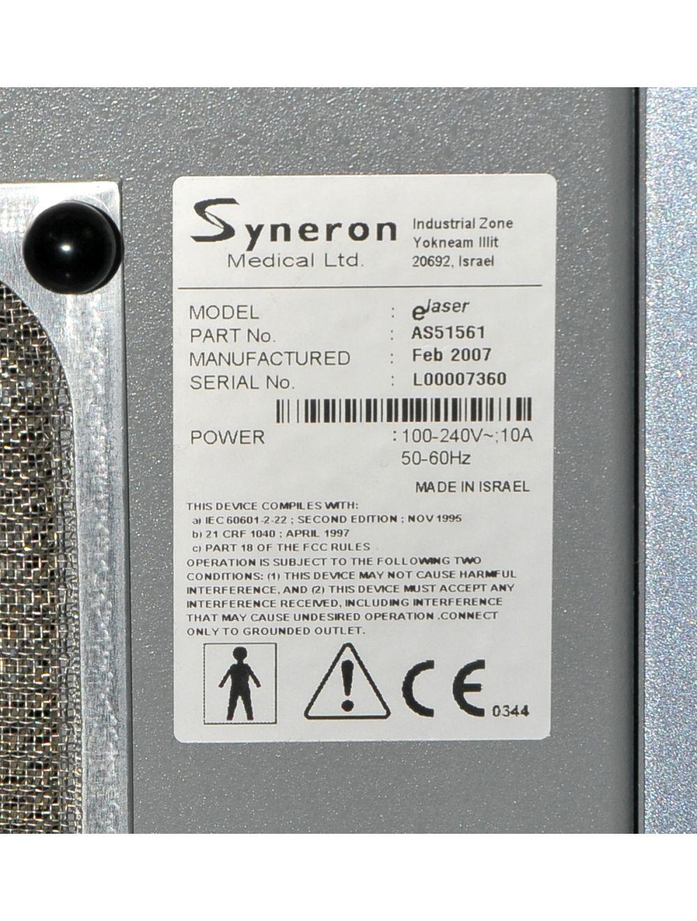 2007 Syneron ELOS eLaser Radio Frequency 810nm Diode RF Laser