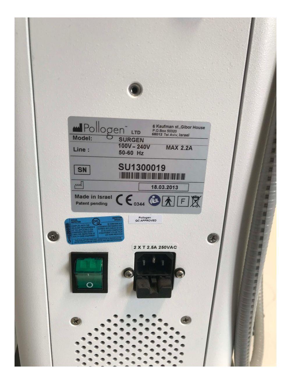 Pollogen Lumenis Surgen Radio Frequency Microneedle Skin Tightening RF 2013