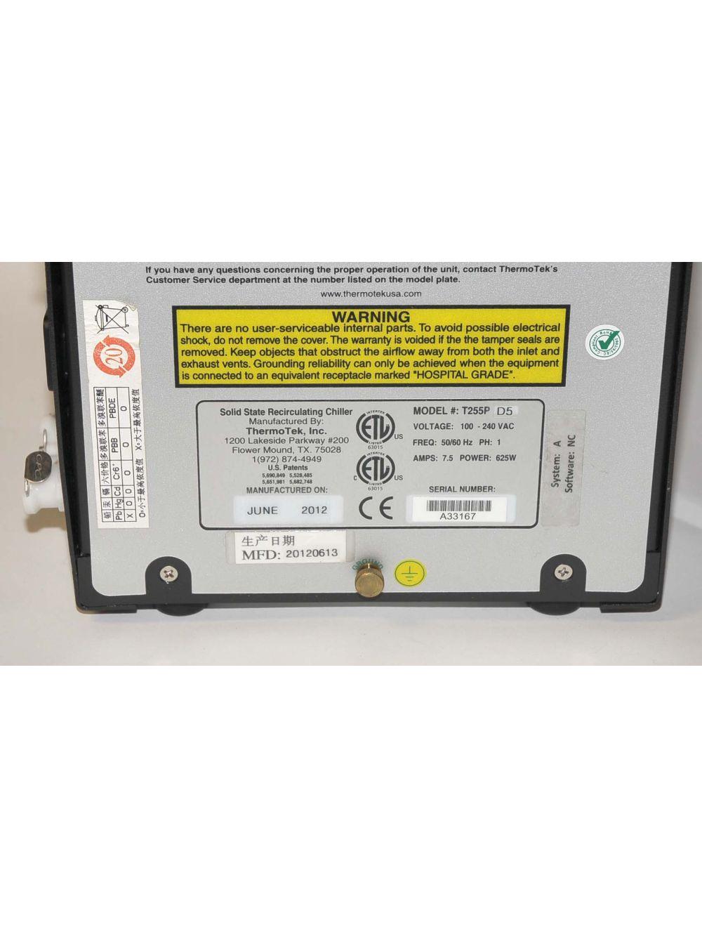 Sciton Thermotek T255P External Recirculating Liquid Chiller Portable * NEW