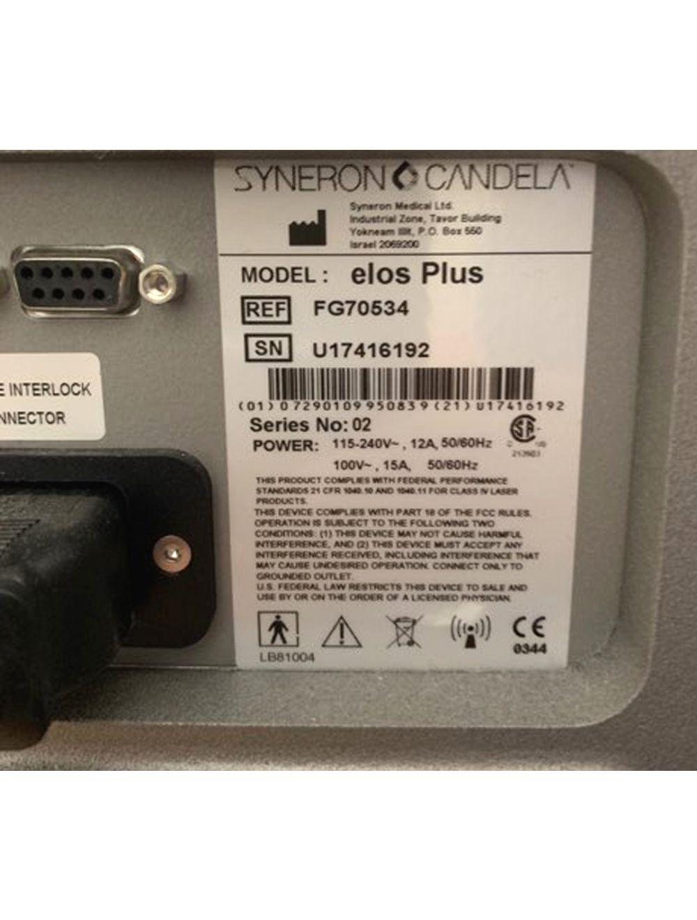 Candela Syneron elos Plus RF Pulsed Light Laser Lesions Ablative Skin Resurface