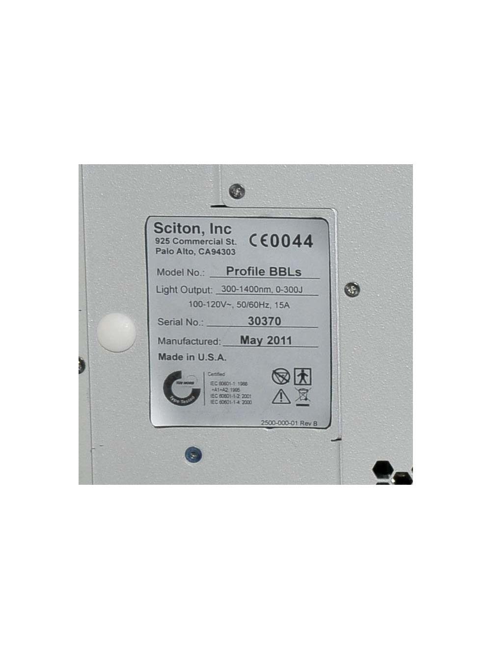 2011 Sciton Profile BBLs IPL Laser Acne Skin Tightening Lesions Vascular Desktop