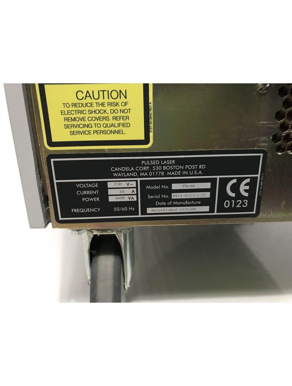 2008 Candela Vbeam Pulsed Dye V Beam PDL Vascular Acne Laser Wrinkles Lesions