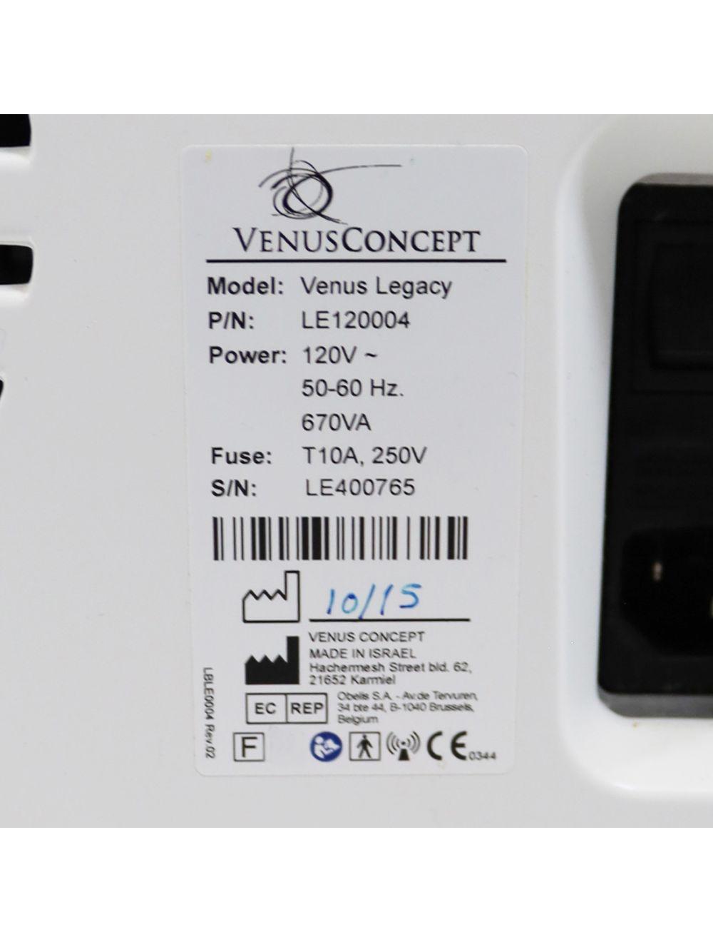 2015 VenusConcepts Legacy RadioFrequency RF Cellulite Wrinkle Reduction Shaping