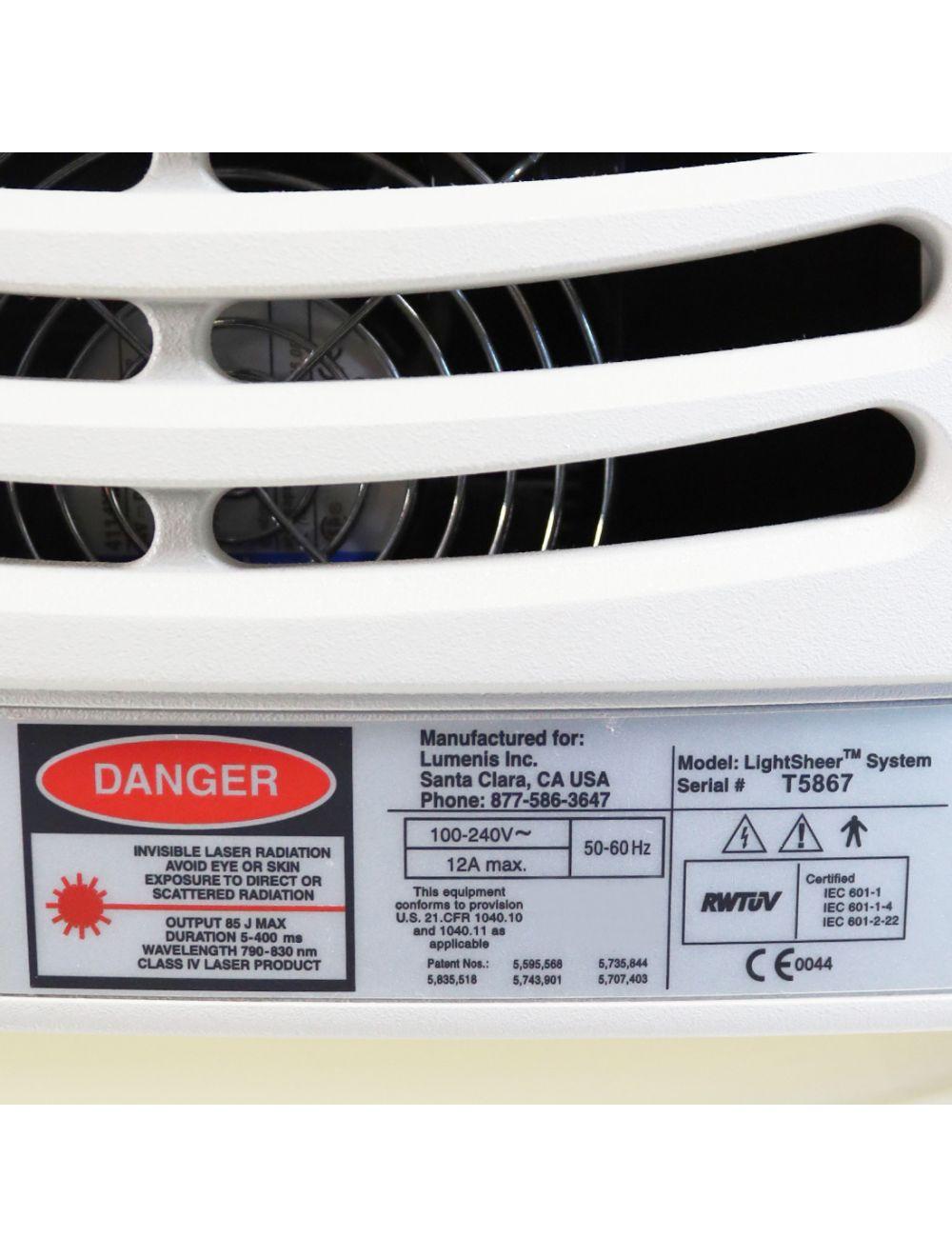 Lumenis LightSheer ET Diode Laser Hair Removal Lesions Leg Veins HR Console