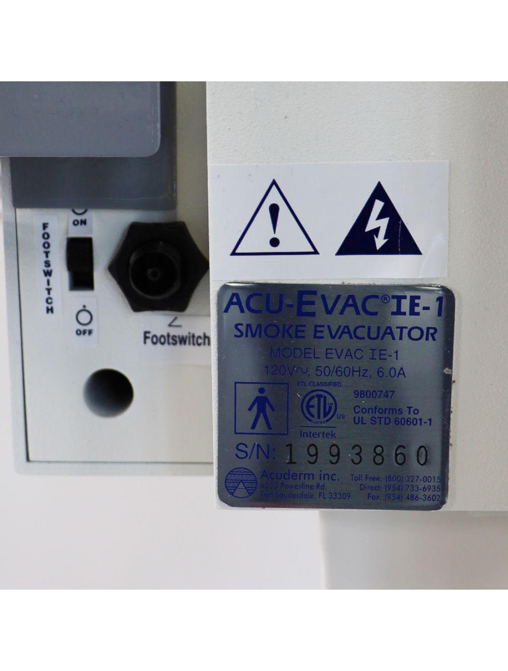 Acuderm Acu-Evac® IE-1 Surgical Smoke Evacuator 4 Erbium CO2 Hair Removal Lasers