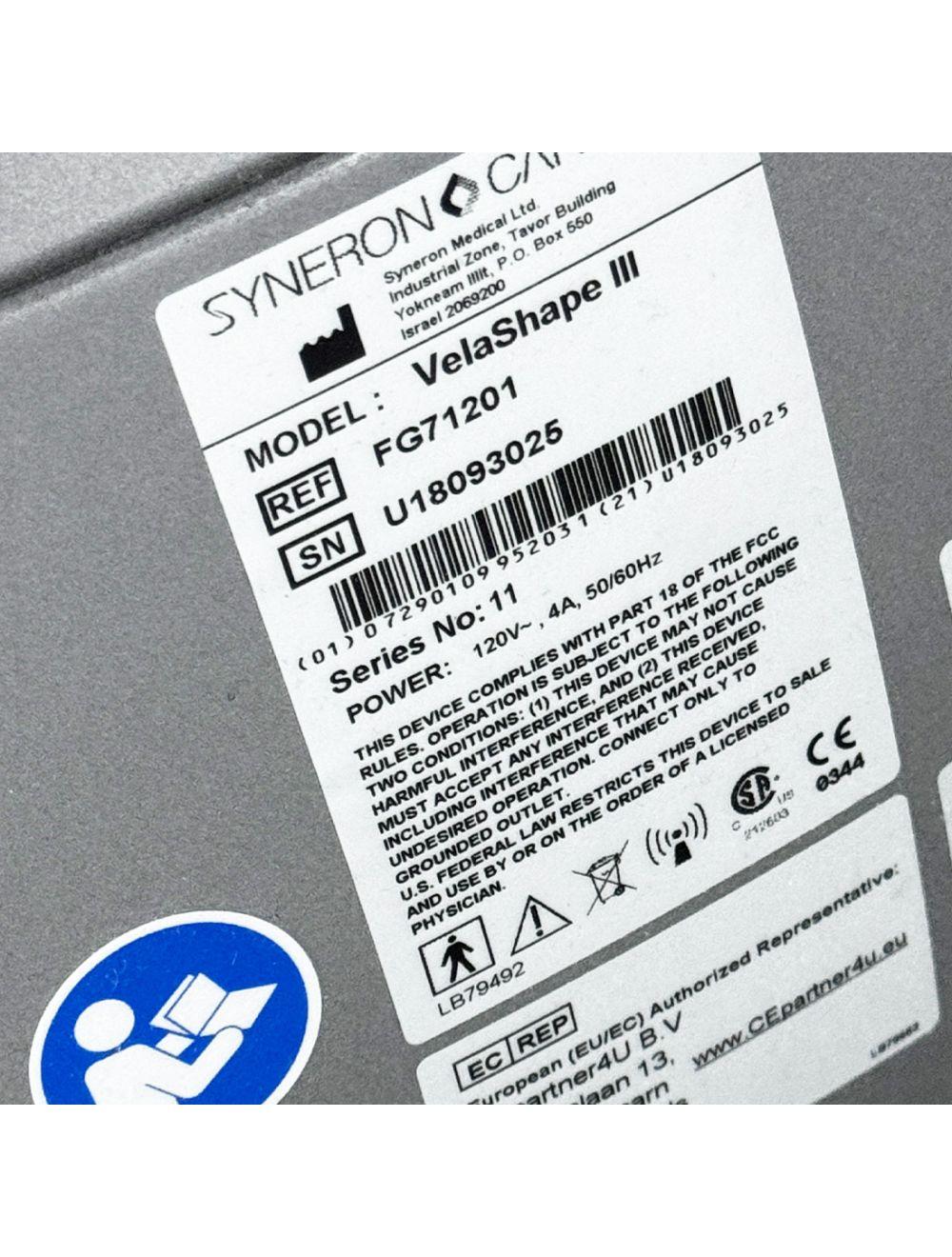 2018 Syneron Candela VelaShape III System