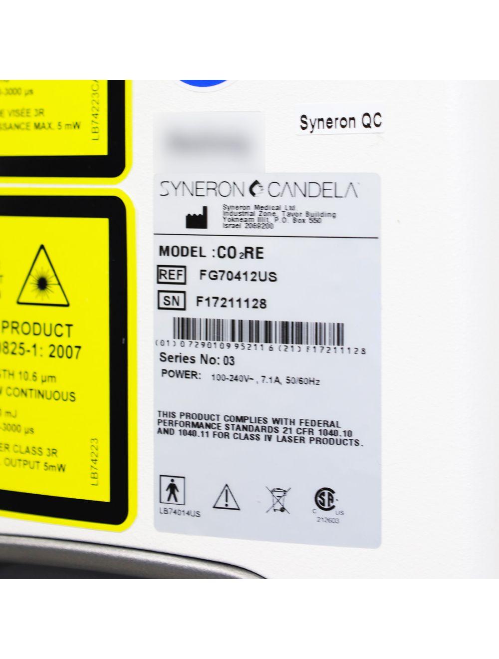 2017 Syneron Candela CO2RE CO2 Laser Wrinkle Reduction Skin Resurfacing