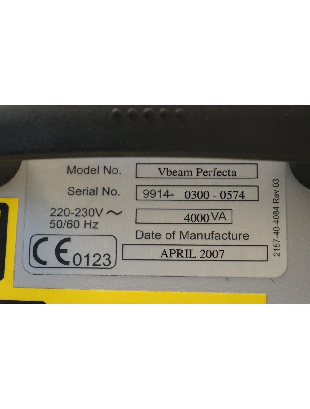 2007 Candela VBeam Perfecta Pulsed Laser Vascular Acne Vein 595 nm V Beam