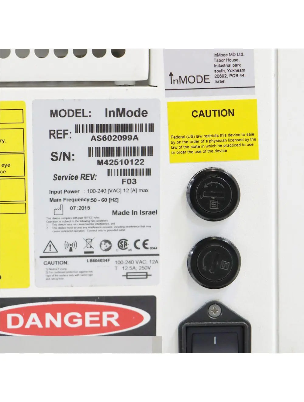 2015 InMode IPL Skin Rejuvenation Resurfacing Laser System w/ 5 HPs Lumecca InMode